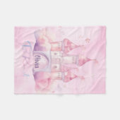Wees vriendelijk paleis op de roze wolk fleece deken (Voorkant (Horizontaal))