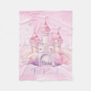 Wees vriendelijk paleis op de roze wolk fleece deken