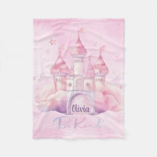 Wees vriendelijk paleis op de roze wolk fleece deken