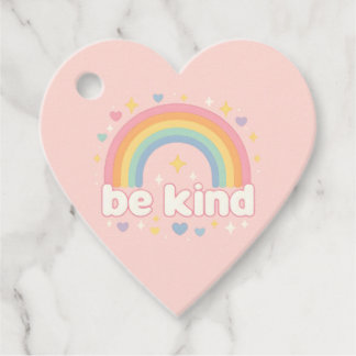 Wees vriendelijk - Rainbow Pastel Positivity Bedankjes Labels