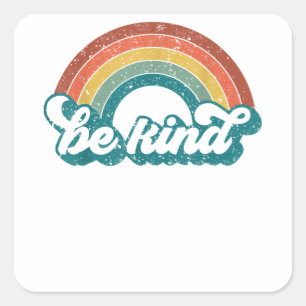 Wees vriendelijk regenboog LGBT vlag LGBT Pride Ma Vierkante Sticker