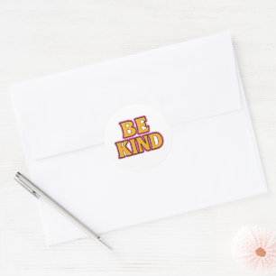 Wees vriendelijk Retro Typography Sticker – Positi