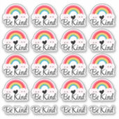 Wees vriendelijk Schattige Rainbow Heart Sticker P (Voorkant)