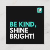 WEES VRIENDELIJK, SCHITTER HELDER! VIERKANTE VISITEKAARTJE (Voorkant)