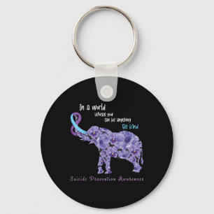 Wees vriendelijk Semicolon Suicide Prevention Awar Sleutelhanger