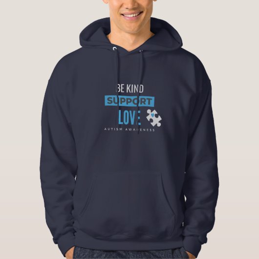 Wees vriendelijk, steun, liefde, autisme Pullover  (Voorkant)