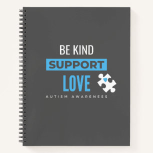 Wees vriendelijk. support.love Notitieboek & Journ