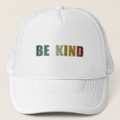 Wees vriendelijk trucker pet (Voorkant)