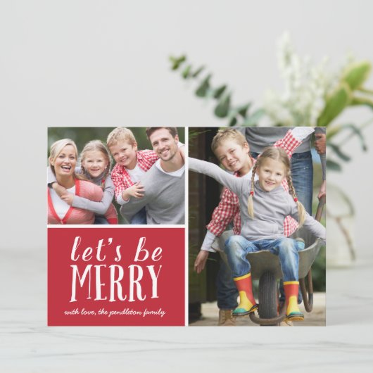 Wees vriendelijk | Vakantieknopkaart Feestdagenkaart (Staand voorkant)