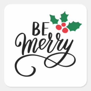 Wees vriendelijk vierkante sticker