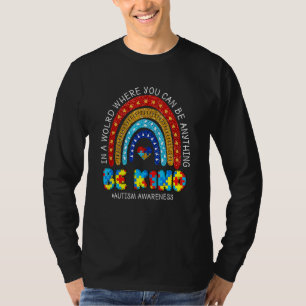 Wees vriendelijk voor autisme Leopard Rainbow Kies T-shirt