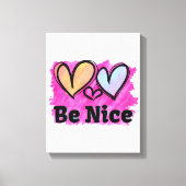 Wees vriendelijk Waterverf Canvas Afdruk (Voorkant)