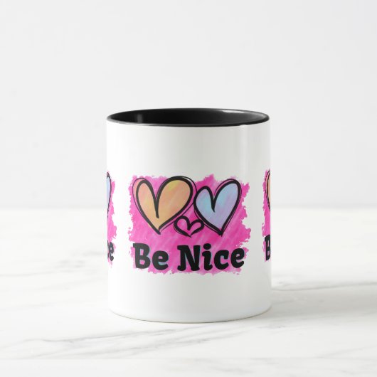 Wees vriendelijk Waterverf Mok (Midden)