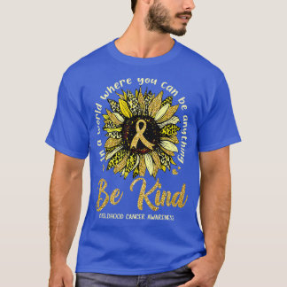 Wees vriendelijk Zonnebloem Goud Jeugd Bewustzijn T-shirt