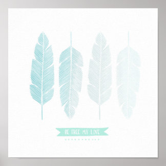 Wees vrij van mijn liefde. Nursery Decor. Poster