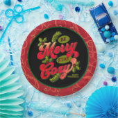 Wees vrolijk en blijf gezellig Kerstmis Papieren Bordje (Feest)