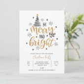 Wees vrolijk en helder, kerstfeestje kaart (Staand voorkant)