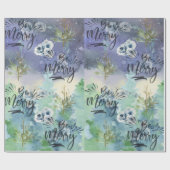 Wees vrolijk kerstcadeautje cadeaupapier (Vlak)