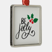 Wees vrolijk metalen ornament (Rechts)