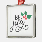 Wees vrolijk metalen ornament (Links)
