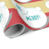 Wees vrolijk moderne kerst cadeaupapier (Rol Hoek)