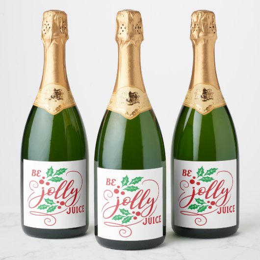 Wees vrolijk sap Kerstmis Cheer Mousserende wijn B Sparkling Wijnetiket (Flessen)