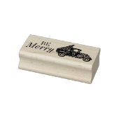 Wees vrolijk |  Vrachtwagen & Kerstboom Monogram Rubberstempel (Stempel)