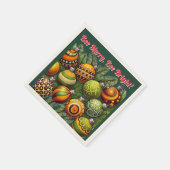 Wees vrolijk, wees helder! | X-mass Ornament serve Servet (Hoek)