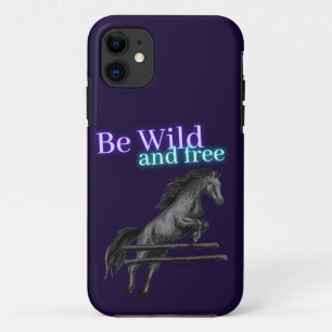 Wees Wilde en Gratis Paardenpompen iPhone 11 Hoesje