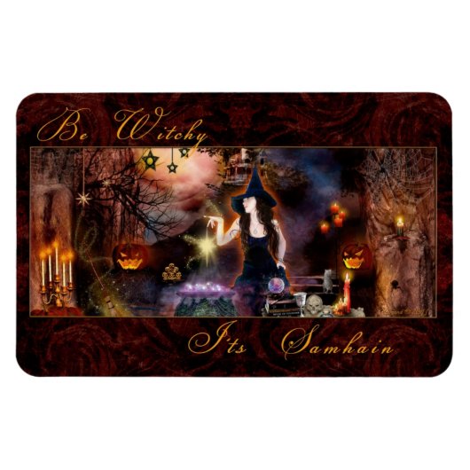 Wees Witchy het is Samhain Witch Magnet Magneet (Horizontaal)