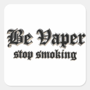 Wees zachter, stop met roken vierkante sticker