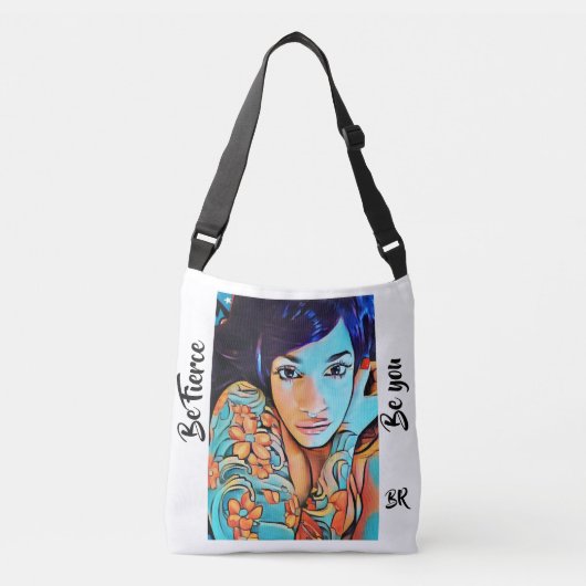 Wees zo heftig als jij crossbody tas (Voorkant)