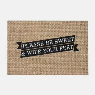 'Wees zo lekker en wis uw voeding' Doormat 24 x 36 Deurmat
