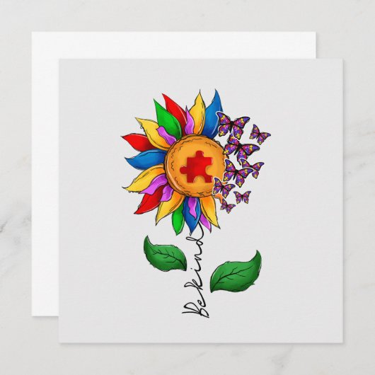 Wees zonnebloem - Autisme Awareness (Voorkant / Achterkant)