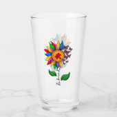 Wees zonnebloem - Autisme Awareness Glas (Achterkant)
