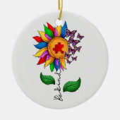 Wees zonnebloem - Autisme Awareness Keramisch Ornament (Voorkant)