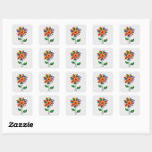 Wees zonnebloem - Autisme Awareness Vierkante Sticker (Vel)