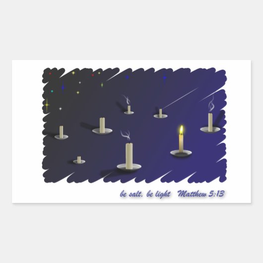 Wees zout, wees licht rechthoekige sticker (Voorkant)