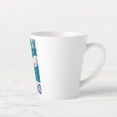 Wees zowel menselijk als vriendelijk -  regenboogg latte mok (Rechts)