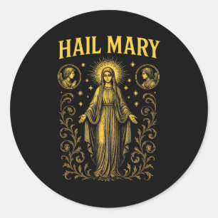 Weesgegroet - Lady Guadalupe Christelijke Kunst  Ronde Sticker