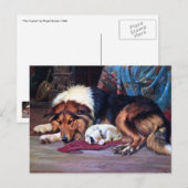Weeshond met Collie Art Briefkaart (Voorkant / Achterkant)