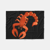 WeesScorpio Zodiac Oktober November Fleece Deken (Voorkant (Horizontaal))