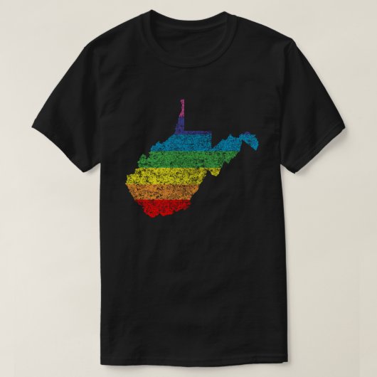 weest virginia rainbow t-shirt (Design voorkant)