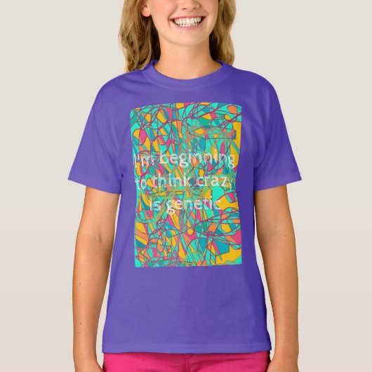 weeszwart citaat begint te denken dat gek is t-shirt (Voorkant)