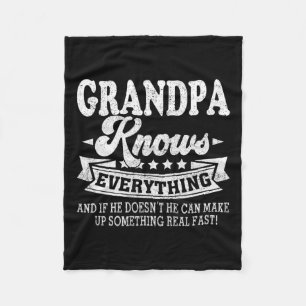 Weet alles Shirt Grappig Vaderdag Papa Fleece Deken