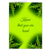 Weet dat je gek bent op neongroene kaart (Voorkant)