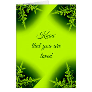 Weet dat je gek bent op neongroene kaart