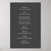 "Weet dat je het waard bent" Poster (Voorkant)