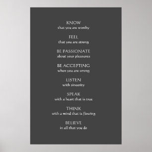 "Weet dat je het waard bent" Poster