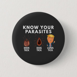 Weet dat je parasieten bent Anti-Trump Humor Polit Ronde Button 5,7 Cm